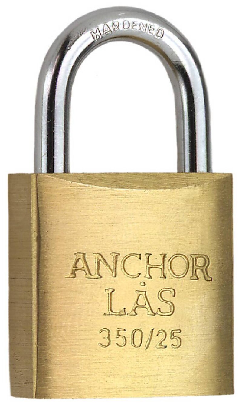 HÄNGLÅS ANCHOR MED 2 NYCKLAR LÅSNING 223 350/25MM