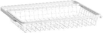 TRÅDBACK 30 ELFA 236416 UTDRAGBAR VIT 605X336X85MM