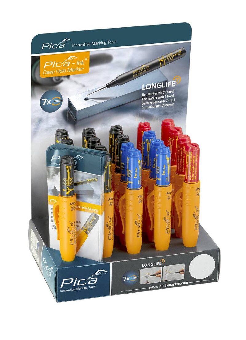 MÄRKPENNA DISPLAY PICA INK SVART, RÖD, BLÅ 1,5 MM