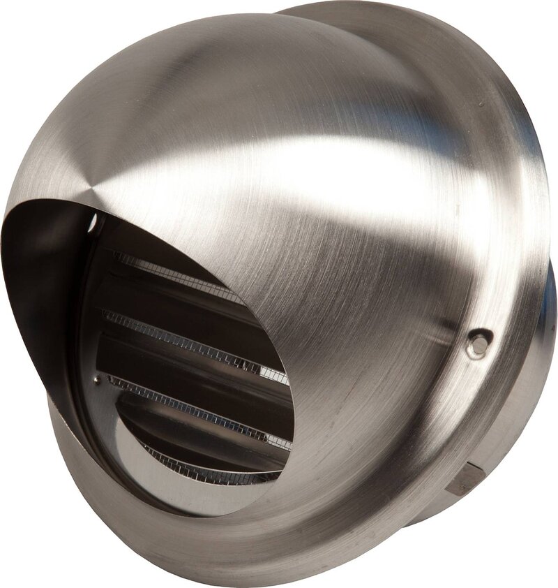VENTILATIONSHUV EGA 100 FRESH UTVÄNDIG ROSTFRITT STÅL 100MM