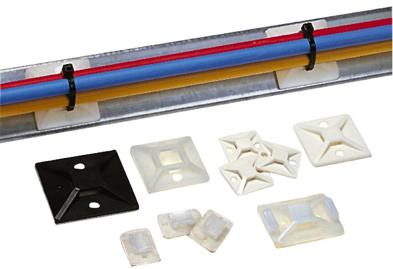 BUNTBANDSFÄSTE FÄSTPLATTA HELLERMANN TRANSPARENT 19X19MM