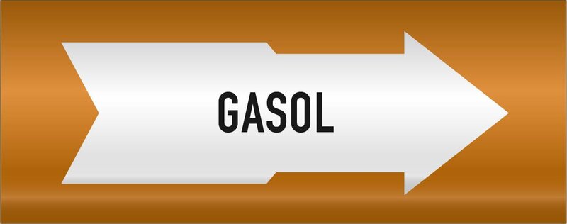 DEKAL 331123 RÖRMÄRKNING AFS GASOL 110MM X 5M