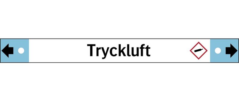 DEKAL 331143 RÖRMÄRKNING TRYCKLUFT 10-PACK 200X20X1MM