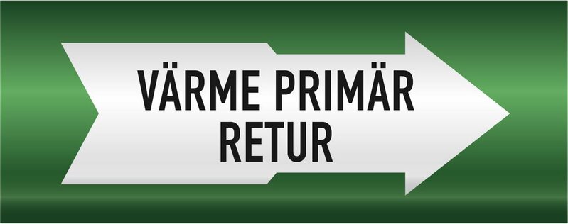 DEKAL 331641 RÖRMÄRKNING VVS VÄRME PRIMÄR RETUR 160MM X 5M