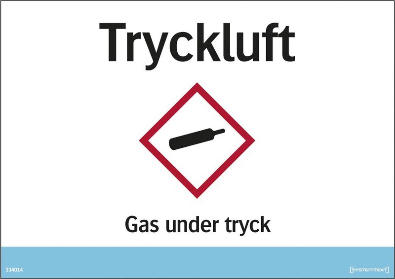 DEKAL 334014 RÖRMÄRKNING TANKDEKAL TRYCKLUFT 297X210MM