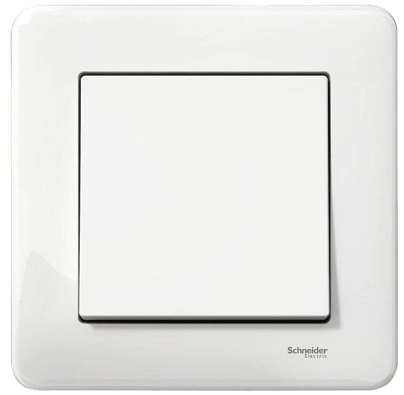 VIPPTRYCKKNAPP EXXACT SCHNEIDER TRAPP/1P ÅTERFJÄD IP44 VIT