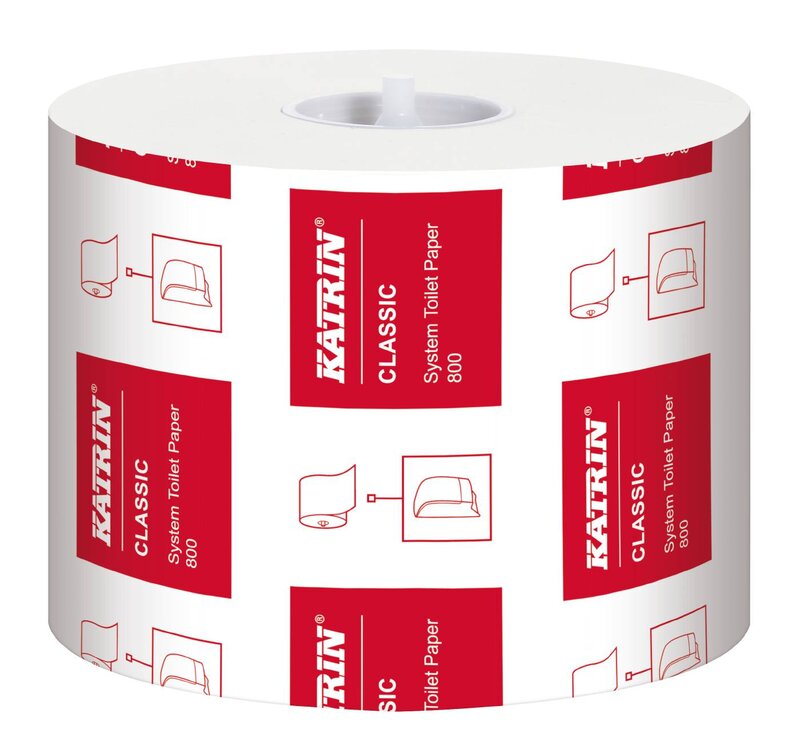 TOALETTPAPPER CLASSIC SYSTEM 800 KATRIN 2-LAGER