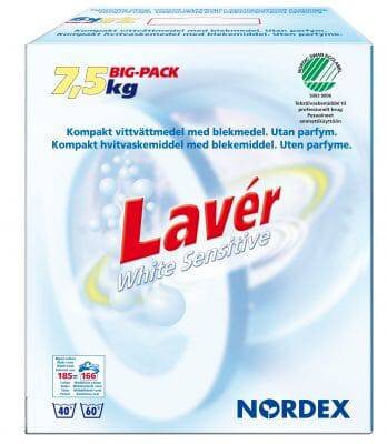 MASKINTVÄTTMEDEL LAVER VIT SENSITIVE 7,5 KG
