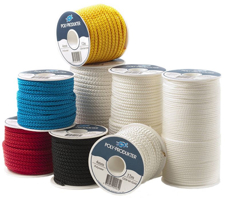 POLYESTERSILKELINA POLY FLÄTAD VIT 1MMX300M