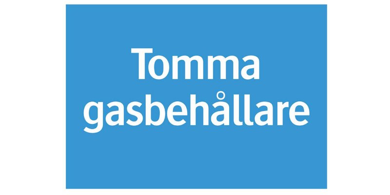 SKYLT 346614 PÅBUD TOMMA GASBEHÅLLARE 210X297MM