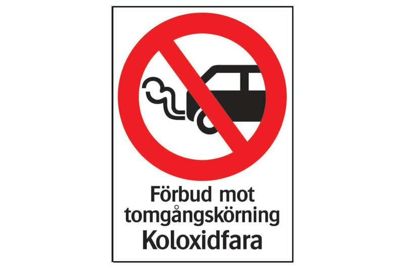 SKYLT 353314 FÖRBUD TOMGÅNGSKÖRNING KOLOXIDFARA 210X297MM
