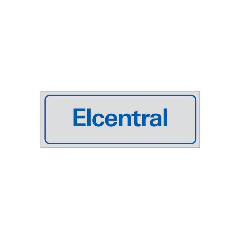 SKYLT 389850 SYMBOLSKYLT ELCENTRAL 225X80MM