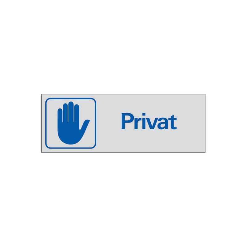 SKYLT 389250 SYMBOLSKYLT PRIVAT 225X80MM