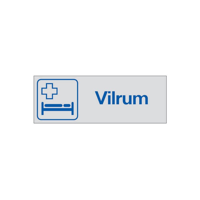 SKYLT 388650 SYMBOLSKYLT VILRUM 225X80MM