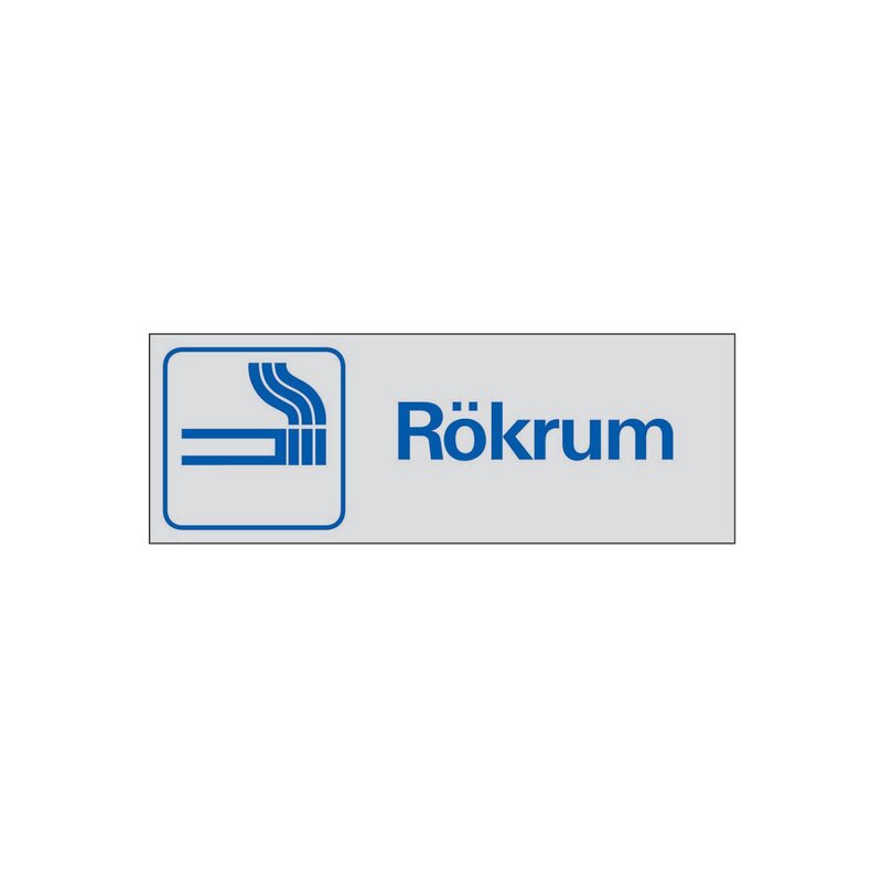 SKYLT 388250 SYMBOLSKYLT RÖKRUM 225X80MM