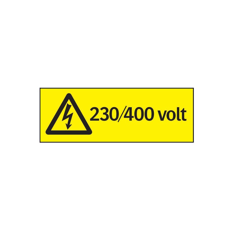SKYLT 332226 VARNING EL 230-400 VOLT 148X52MM