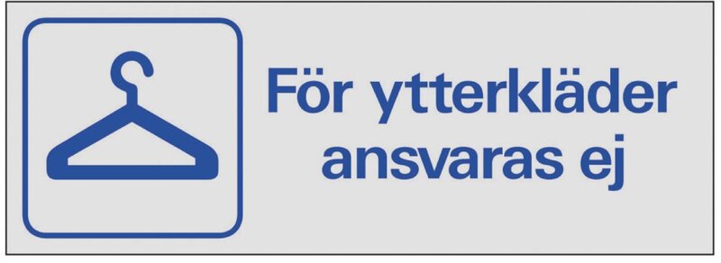 SKYLT 387650 SYMBOLSKYLT FÖR YTTERKL ANS EJ 225X80MM