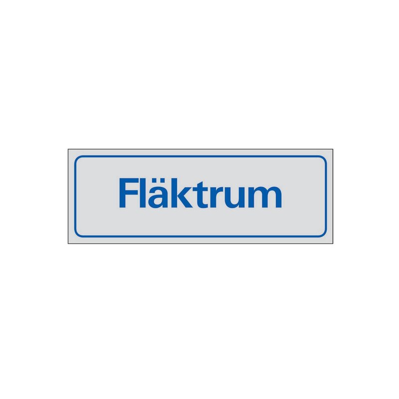SKYLT 386850 SYMBOLSKYLT FLÄKTRUM 225X80MM