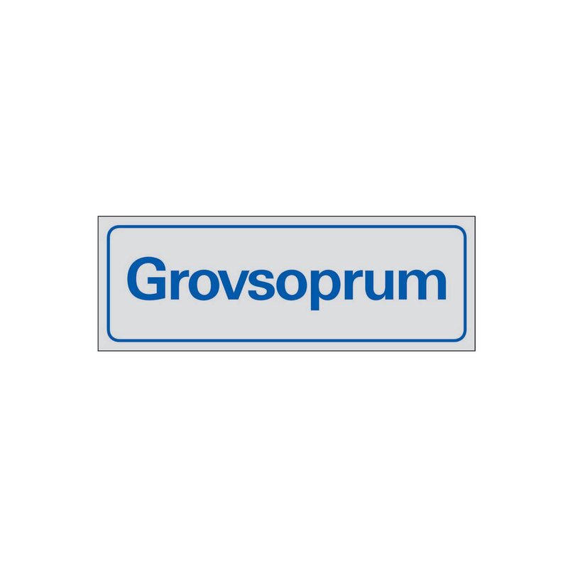 SKYLT 386650 SYMBOLSKYLT GROVSOPRUM 225X80MM