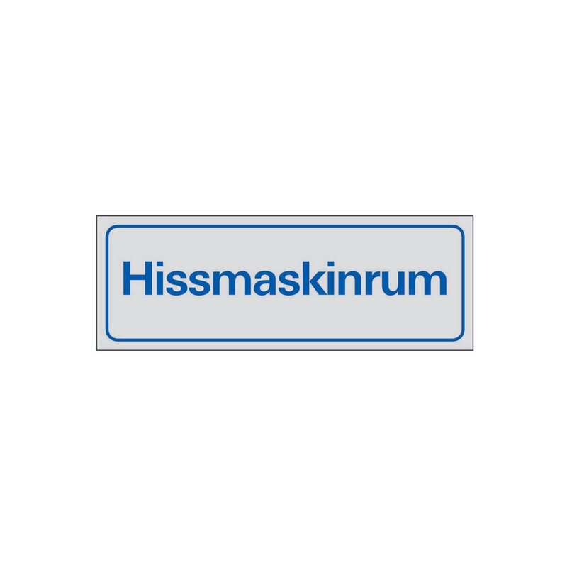 SKYLT 386250 SYMBOLSKYLT HISSMASKINRUM 225X80MM