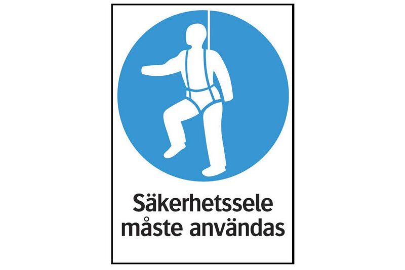 SKYLT 359914 PÅBUD SÄKERHETSSELE 210X297MM