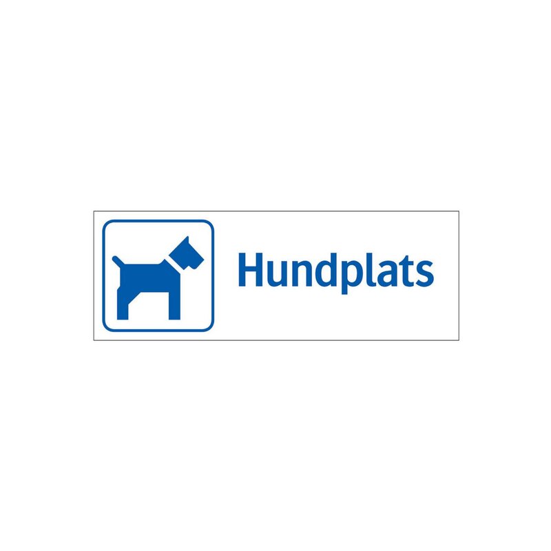 SKYLT 359123 TRIVSEL HUNDPLATS 420X148MM