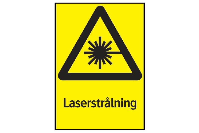 SKYLT 347014 VARNING LASERSTRÅLNING 210X297MM