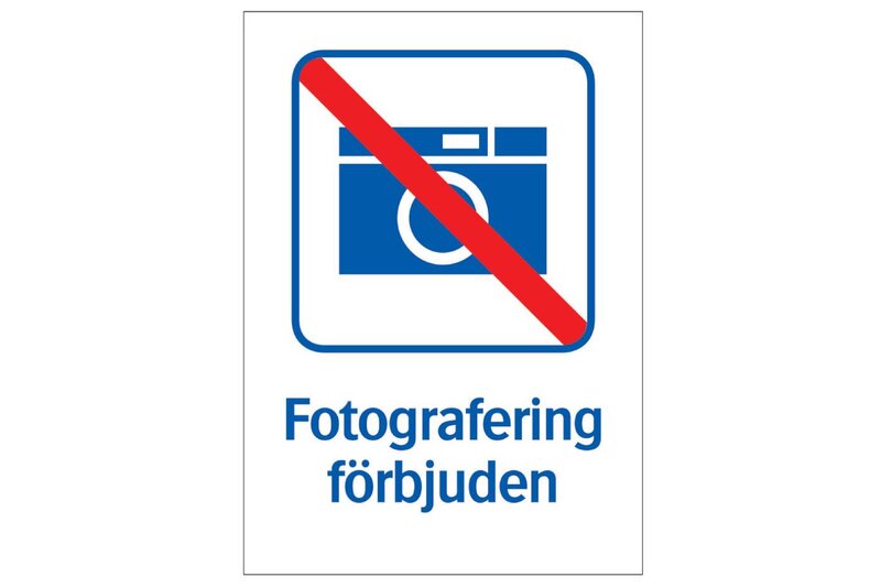 SKYLT 348314 FOTOGRAFERING FÖRBJUDEN 210X297MM