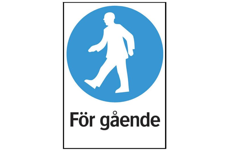 SKYLT 352414 PÅBUD FÖR GÅENDE 210X297MM