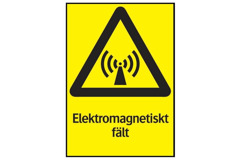 SKYLT 348514 VARNING ELEKTROMAGNETISK FÄLT 210X297MM
