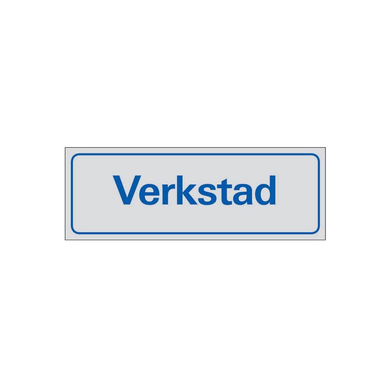 SKYLT 384850 SYMBOLSKYLT VERKSTAD 225X80MM