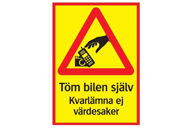 SKYLT 354913 TRAFIK TÖM BILEN SJÄLV 297X420MM