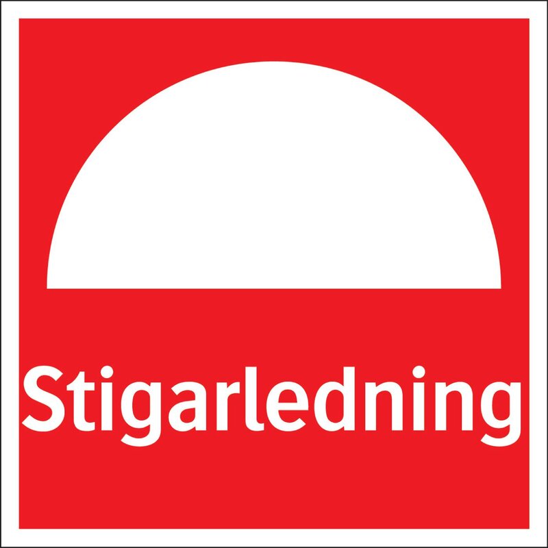 SKYLT 310755 BRAND STIGARLEDNING MED REFLEX 150X150MM