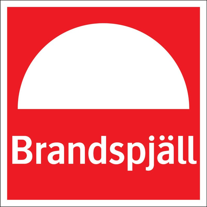 SKYLT 312155 BRAND BRANDSPJÄLL M REFLEX 150X150MM