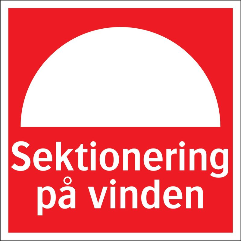 SKYLT 310155 BRAND SEKTIONERING VIND M REFL 150X150MM