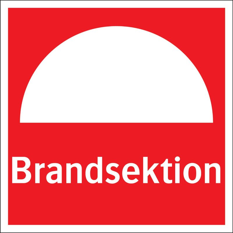 SKYLT 313355 BRAND BRANDSEKTION M REFLEX 150X150MM