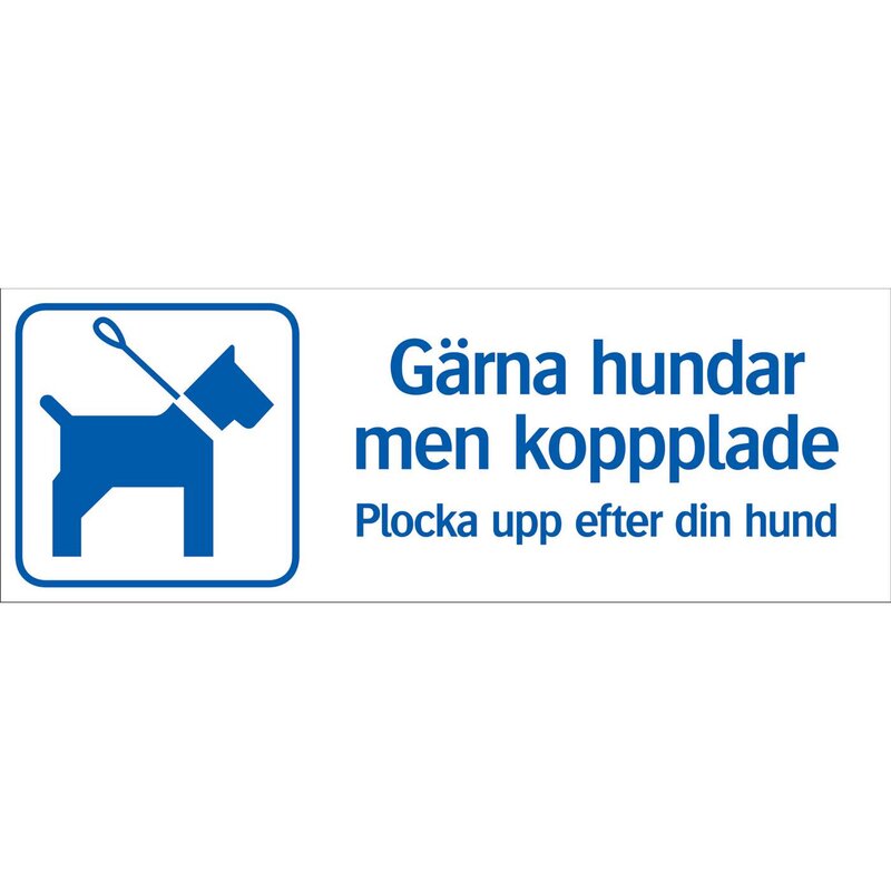 SKYLT 367623 TRIVSEL HUNDAR KOPPLADE 420X148MM