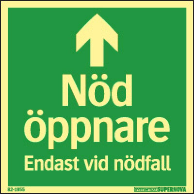 SKYLT 821855 SUPERNOVA NÖDÖPPNARE PIL UPP 80X80MM