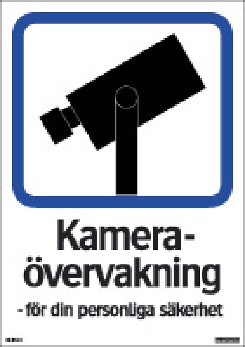 SKYLT 368414 TRIVSEL KAMERAÖVERVAKNING 297X210MM