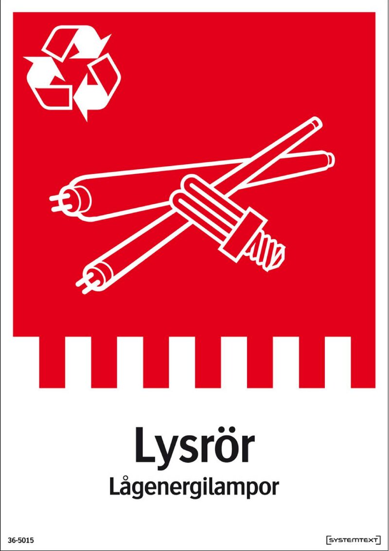 SKYLT 365014 MILJÖ LYSRÖR 210X297MM