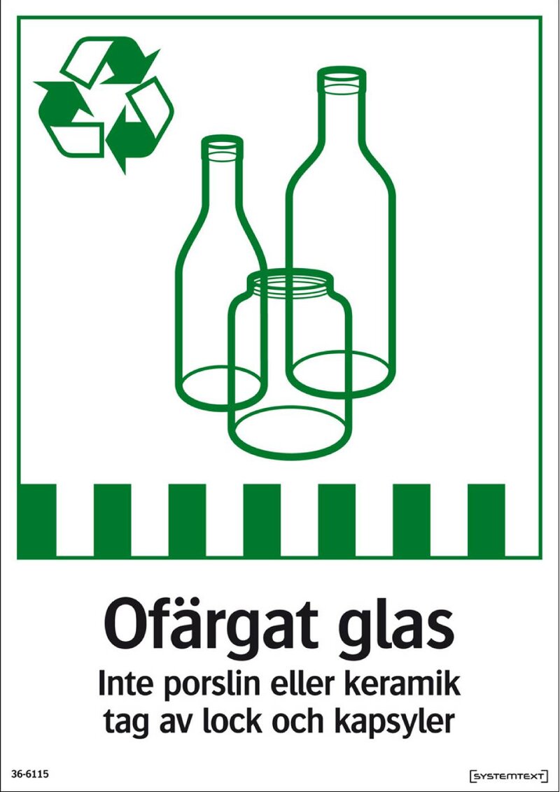 SKYLT 366114 MILJÖ OFÄRGAT GLAS 210X297MM