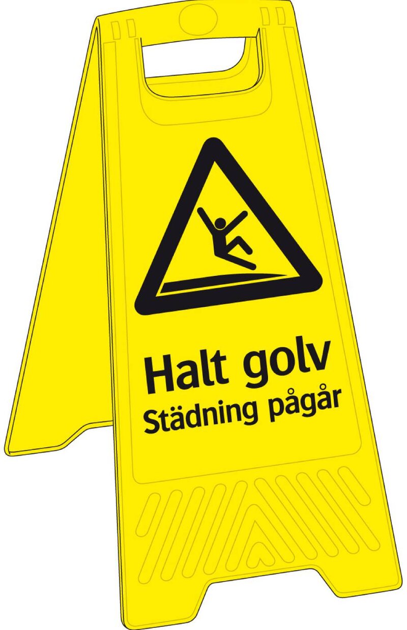 SKYLT 397730 VARNING GOLVSKYLT HALT GOLV 300X620MM