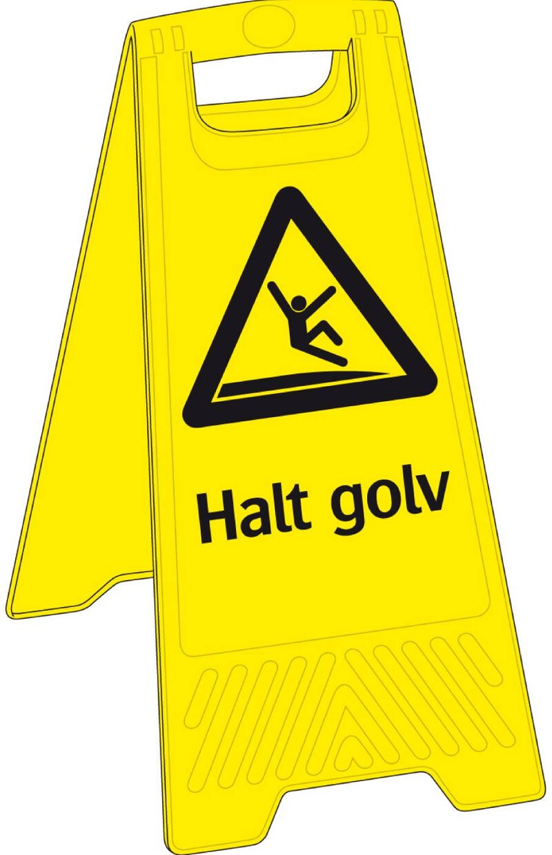 SKYLT 397720 VARNING GOLVSKYLT HALT GOLV 300X620MM