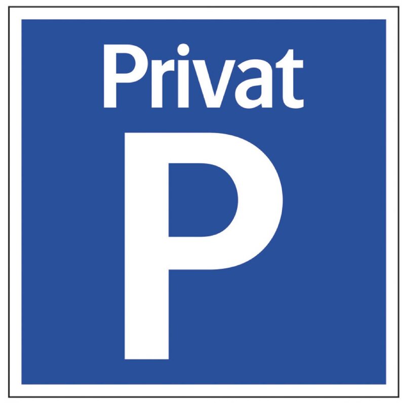 SKYLT 356601 TRAFIK PARKERING PRIVAT 310X310X1,5MM