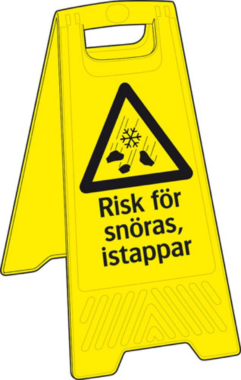 SKYLT 397750 VARNING GOLVSKYLT RISK FÖR SNÖ 300X620MM