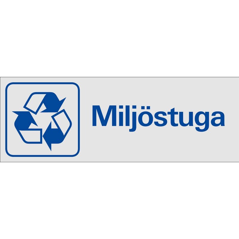 DEKAL 381550 TRIVSEL SYMBOLSKYLT MILJÖSTUGA 225X80MM
