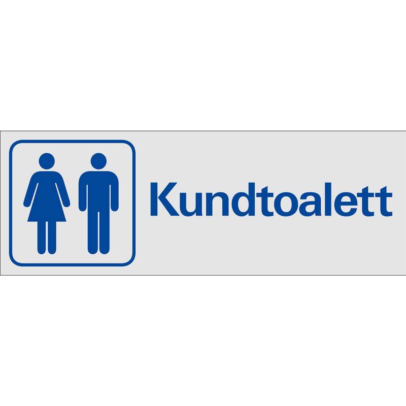 DEKAL 381750 TRIVSEL SYMBOLSKYLT KUNDTOALETT 225X80MM
