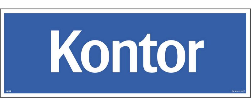 SKYLT 354922 KONTOR 594X210MM