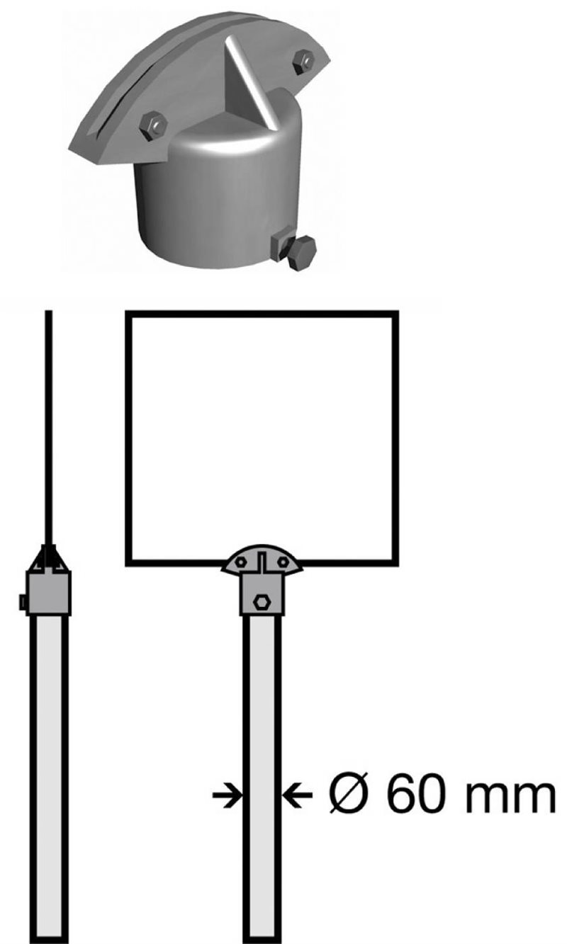 STOLPFÄSTE 301345 TOPPFÄSTE FÖR PLANA SKYLAR DIAM 60MM