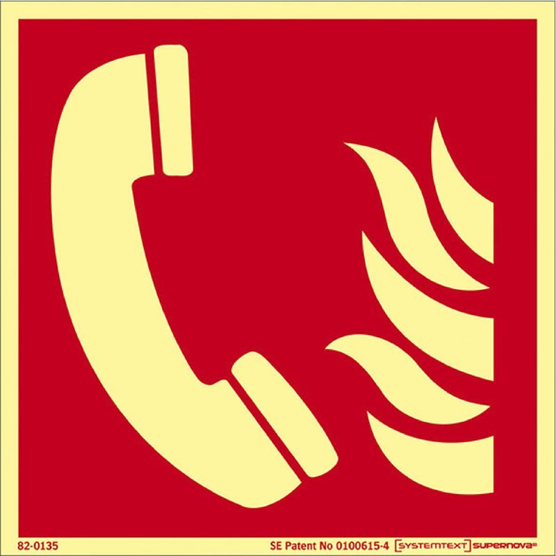 SKYLT 820135 SUPERNOVA BRAND LARMTELEFON 150X150MM